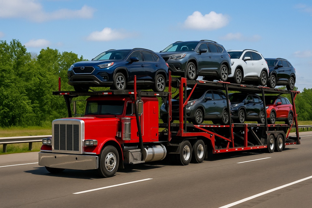 California to North Carolina car shipping car hauler with cars