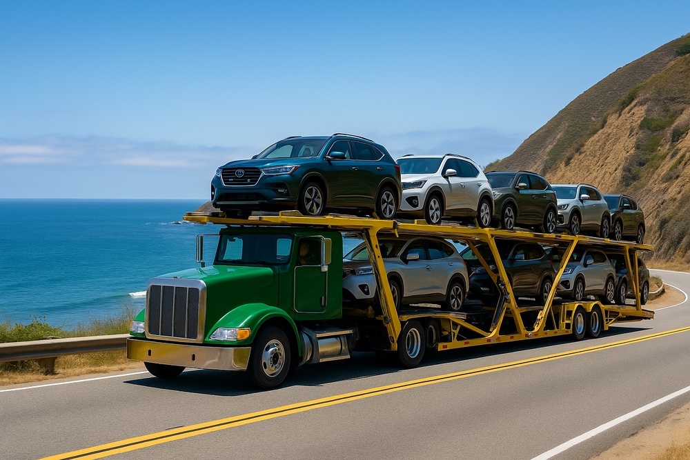 California to Florida car shipping car hauler with cars