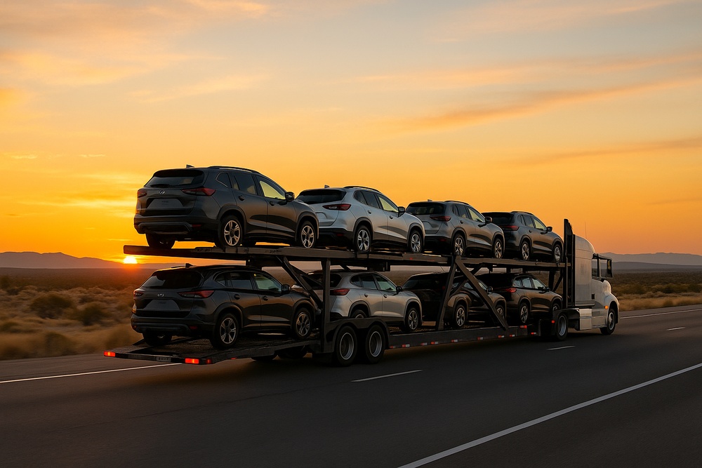New York to Texas car shipping car hauler with cars