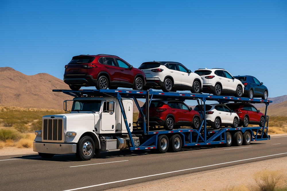 Florida to Arizona car shipping car hauler with cars
