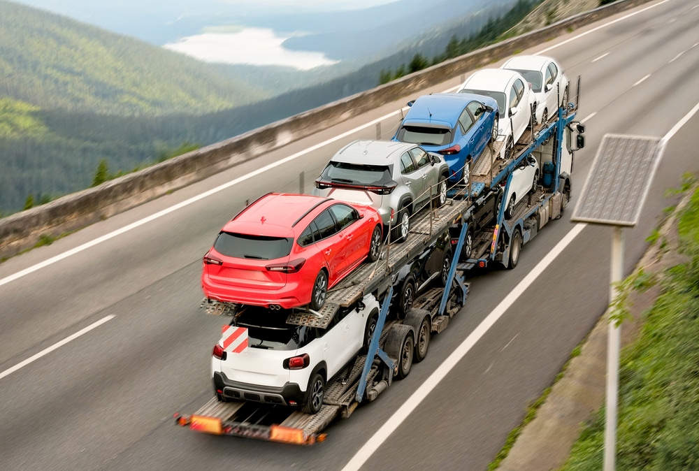 car haulers like this are used for auto transport services