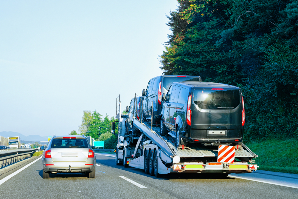 New York to Texas car shipping truck with cars
