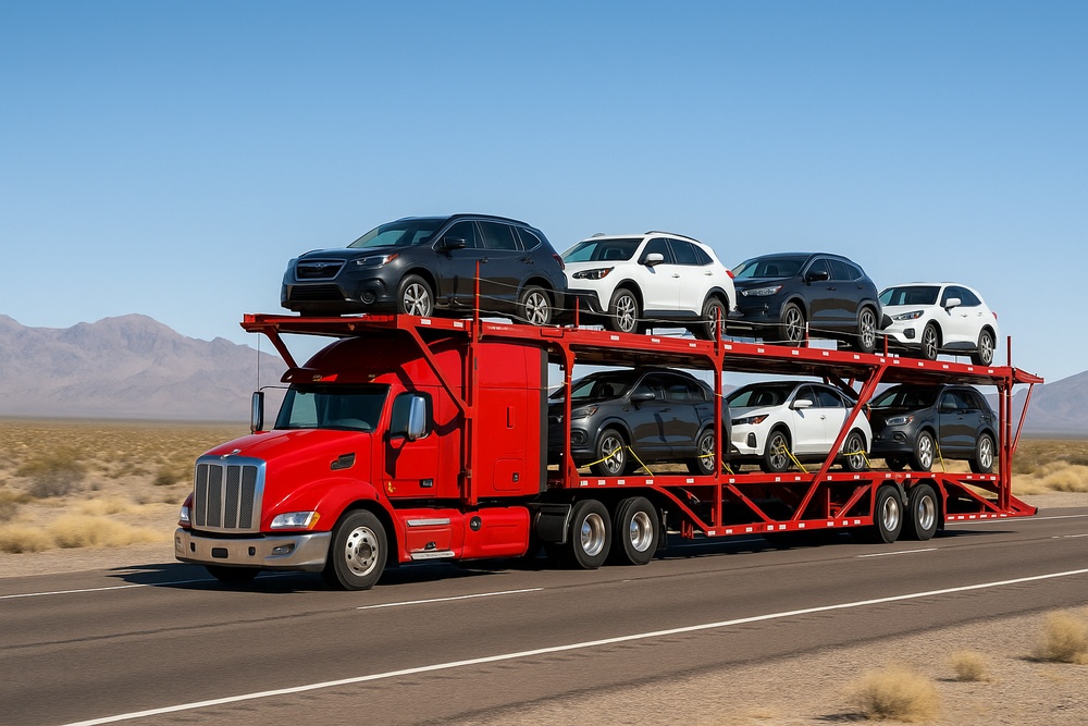 Texas to Florida car shipping car hauler with cars